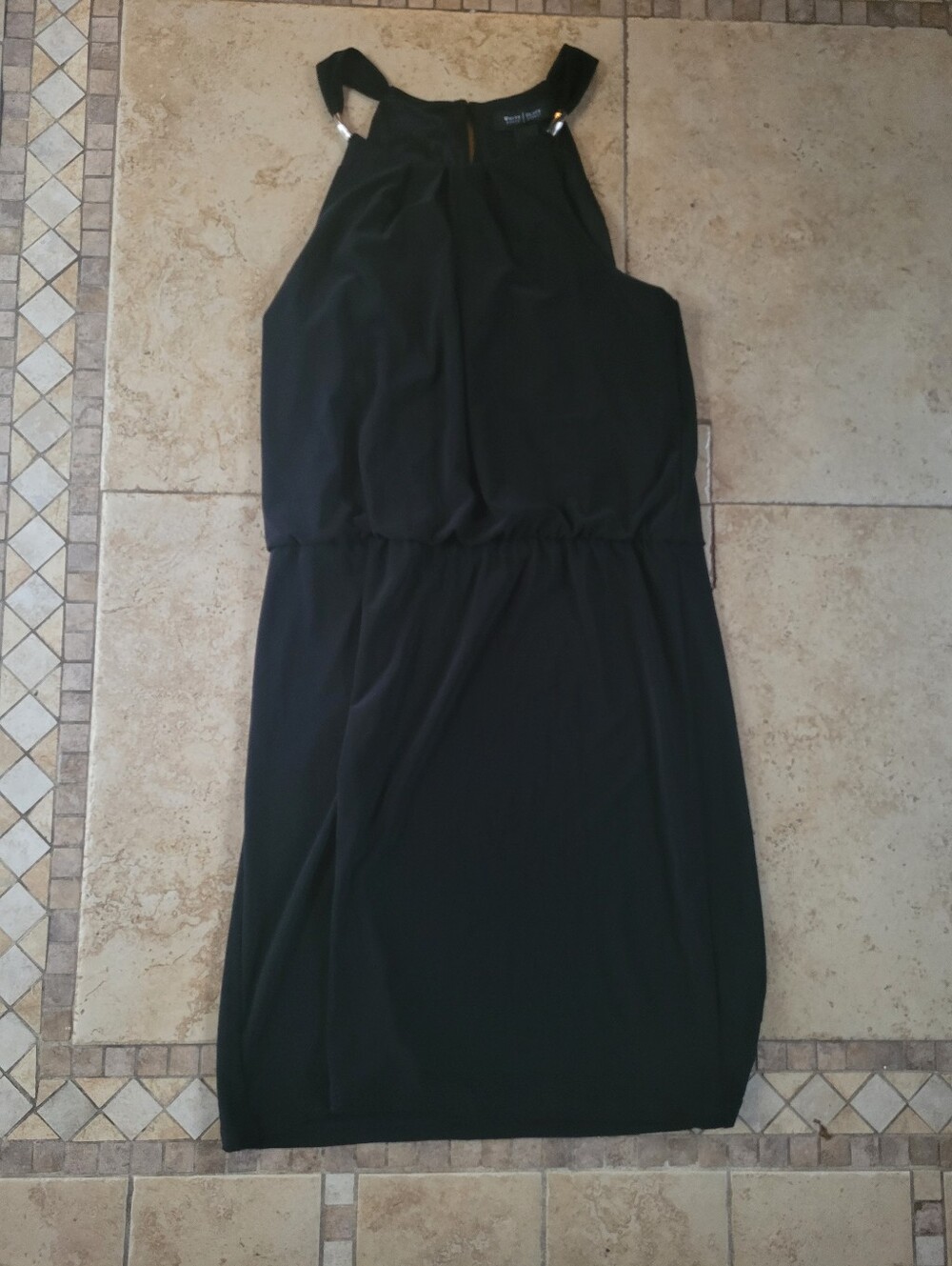 WHBM Classic Black Halter Dress